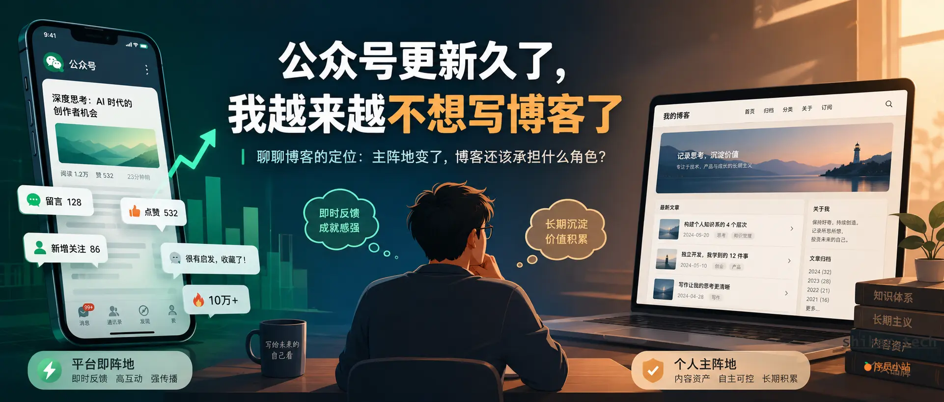 公众号更新久了之后，很少更新博客了